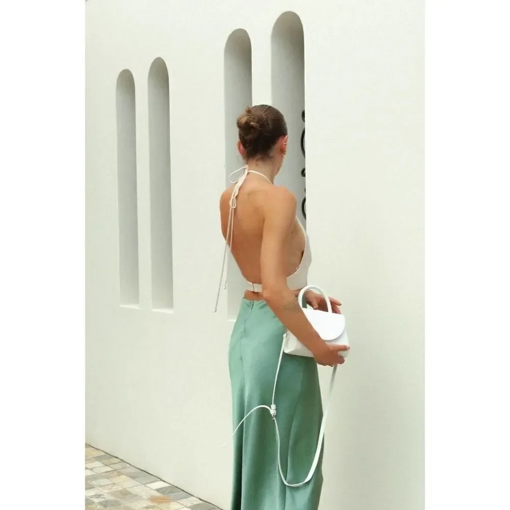 bec+ bridge carrie halter maxi dress US10